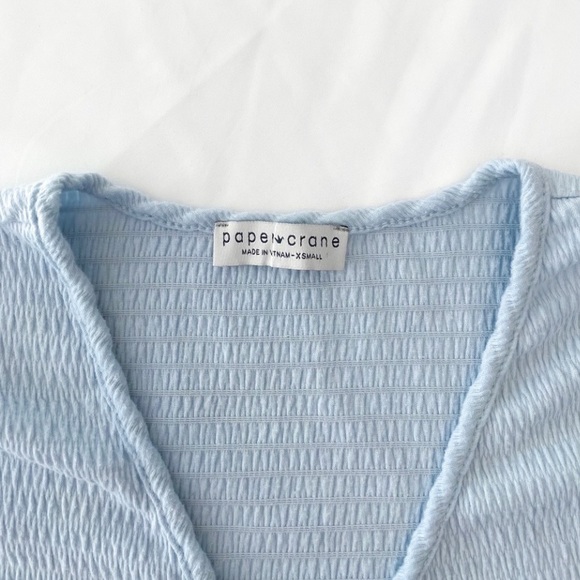 *SALE* Anthropologie Paper Crane Blue Cross Front Top - Picture 3 of 4